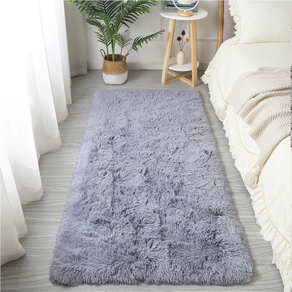 White Indoor Decor Soft and Comfortable Plush Living/Bed/Baby/Study Room Carpet Floor Mats For Home Size：80cmx200cm