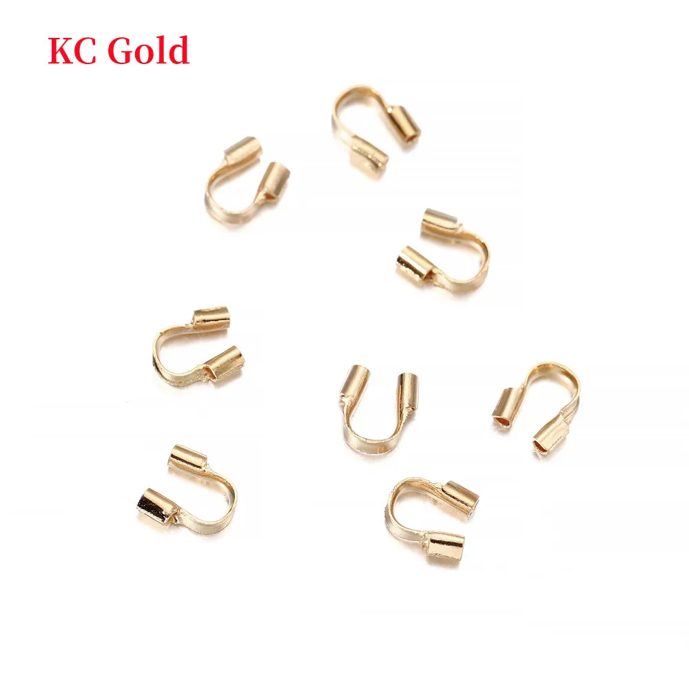 30-100pcs 4.5x4mm Wire Protectors Wire Guard Guardian Protectors loops U Shape Accessories Clasps Connector For Jewelry Making 