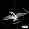 10Pcs Transparent Acrylic Hummingbird Pendant Ornaments Clear Mini Bird Animal Hanging Ornaments for Home Decoration Accessories 5