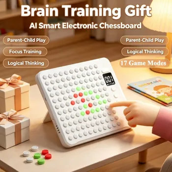 Gioco da Tavolo Multifunzionale 17 in 1: Scacchi Elettronici, Backgammon, Go, Tic-Tac-Toe, Whack-a-Mole, Combate per Famiglia