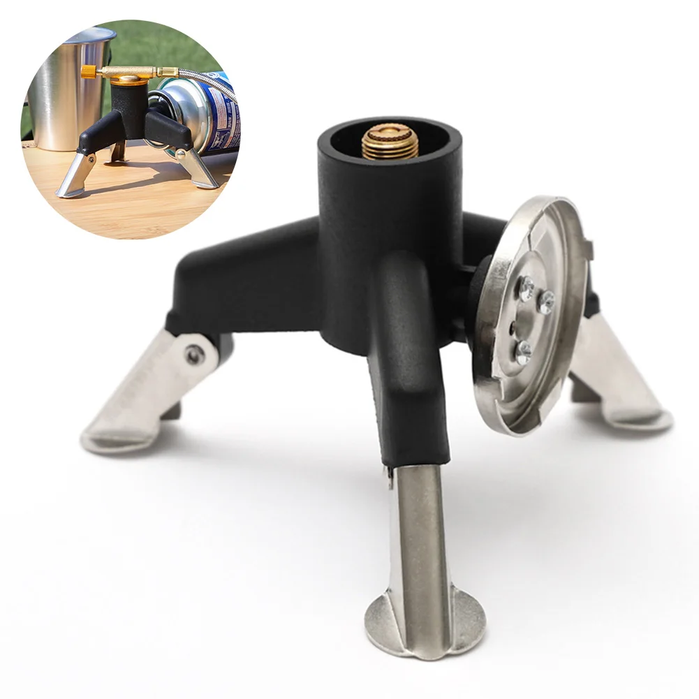 1Pc Three Legs Gas Tank Adapter Outdoor Tripod Gas Stove Connector Ultralight Tank Stand Adapter Camping Hiking Equipment