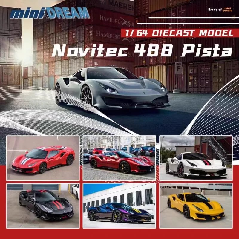 

Presale On September Mini Dream 1:64 488 Pista Novitec Diecast Model Car