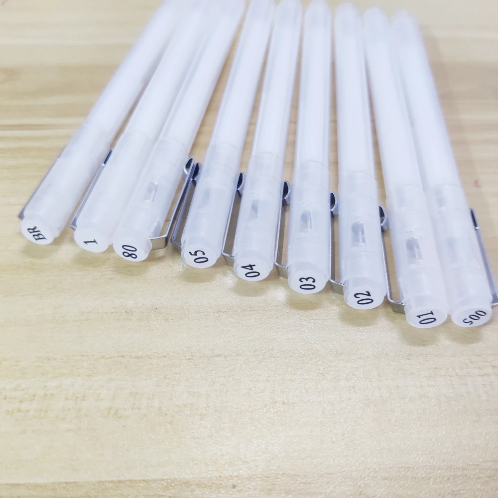 1PCS Empty Refillable Fineliner Pen Drawing Markers Sketch Brush Fine Point Anime Lettering Art Supplies