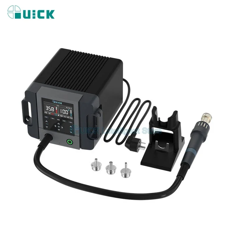 QUICK 861 Pro Hot Air Rework Station Soldering Station Intelligent Digital Display 1300W Desoldering Station For PCB Chip Repair 6