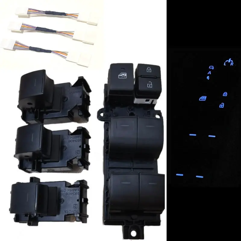 Lighted Led Power Single Window Switch Set For Toyota Yaris Cross 2022