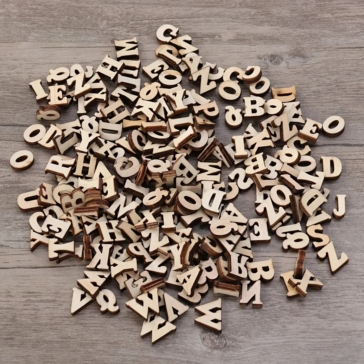 100pcs Wooden Letters & Numbers 1