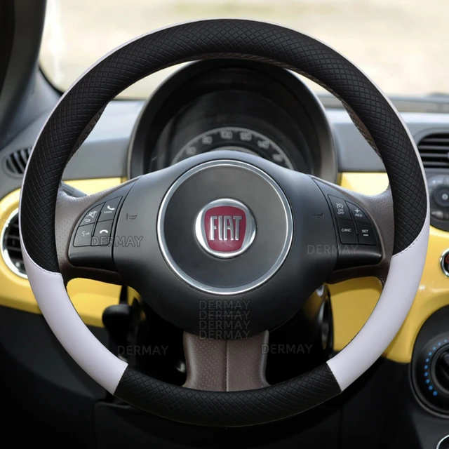 Lenkrad abdeckung Ring Kohlefaser Aufkleber Passend Für Fiat 500