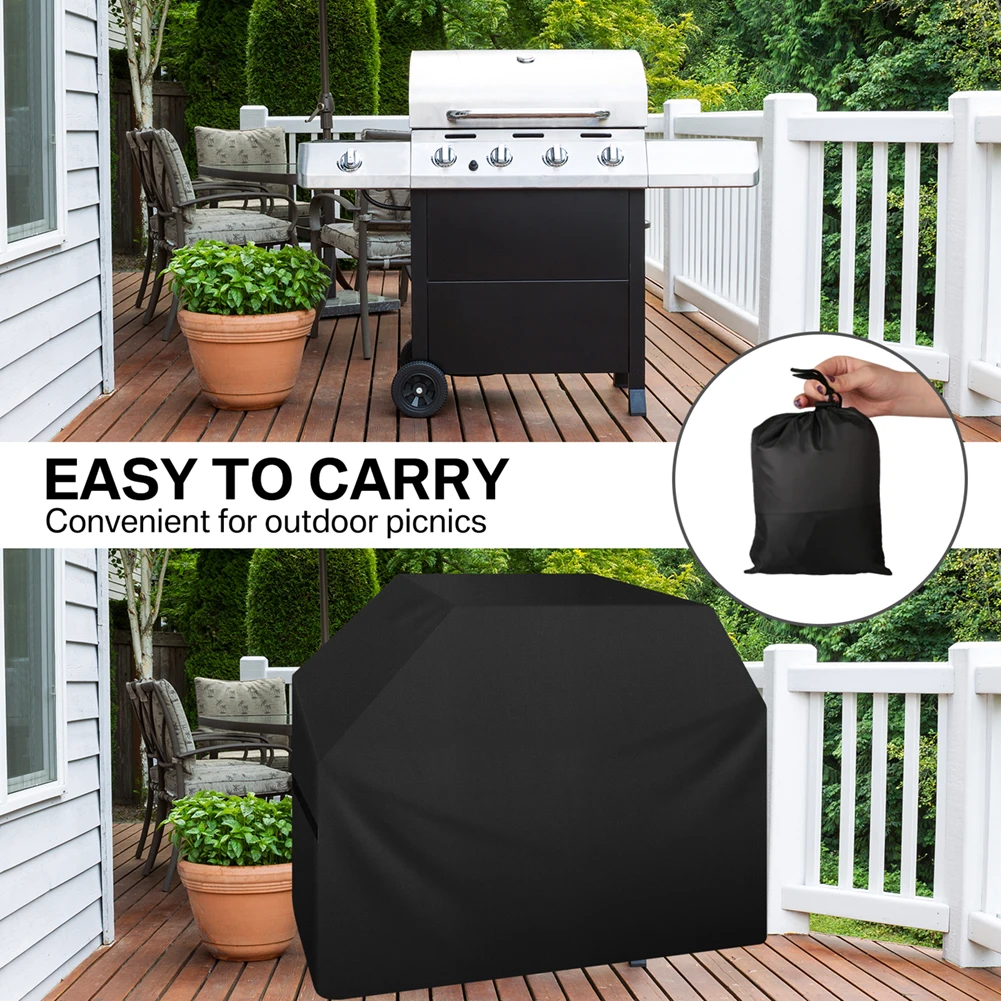 Barbecue Cover 147x61x122CM 190D Heavy Duty Windproof UV Resistant Gas Grill
