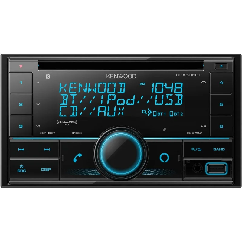 

KENWOOD DPX505BT Double DIN in-Dash CD Car Stereo. AM/FM with Bluetooth, Alexa Voice Control, High-Contrast 3-line Displa