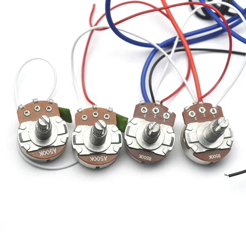 6 Sets Electric Guitar Wiring Harness Kit 2V2T Pot Jack 3 Way