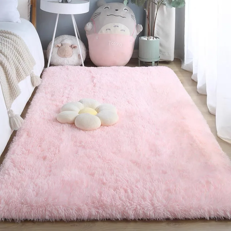 Silk Wool Rug Decorative Carpet VIKAMA Modern Simple Silk Hair Home Decorative Carpet Bedroom Living Room Comfortable