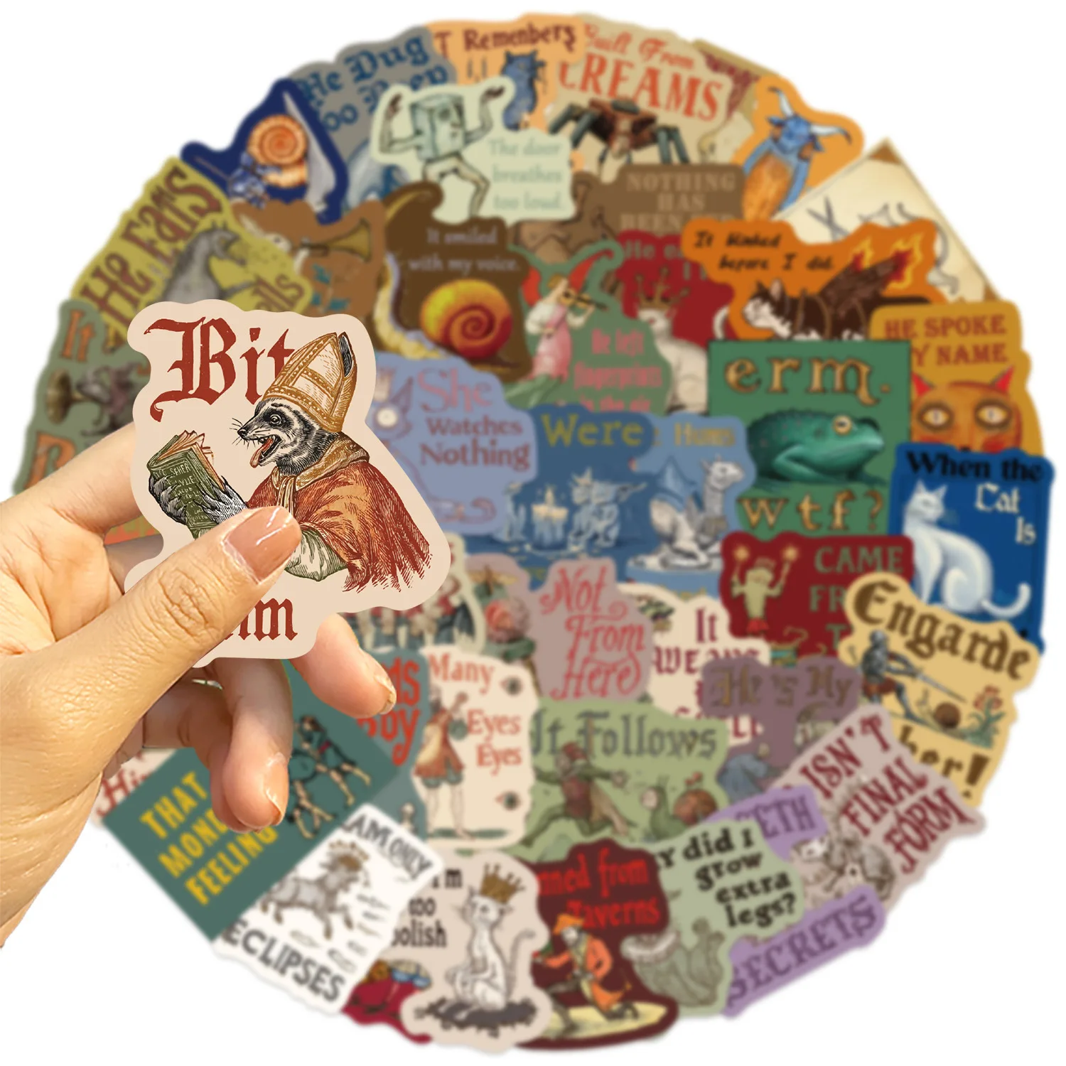 50PCS Retro Sticker Pack 2
