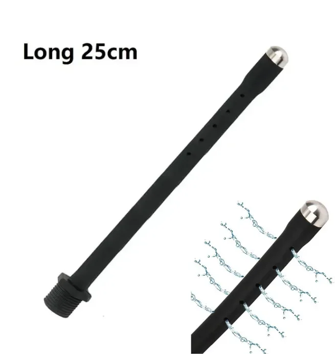 Silicone Long 58cm Anal Beads Plug Dilator Douche Enema Vagina Cleaning Kit Buttplug Syringe Shower Head Gay Sex Toy For Couples