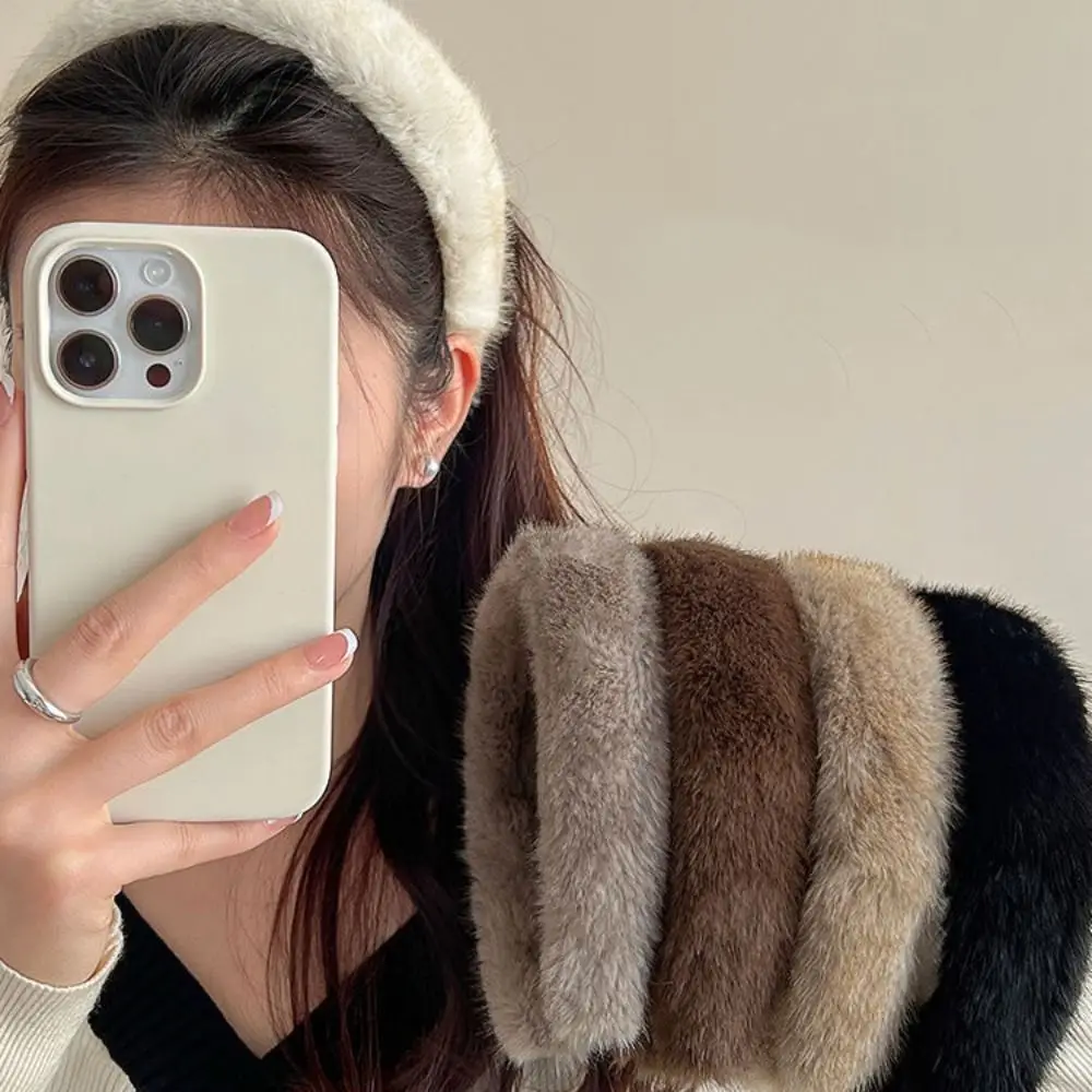

Elegant Melad Plush Headband Women Girls Face Wash Makeup Fashion Hairband Temperament Hair Hoop Headwear Hair Accessories