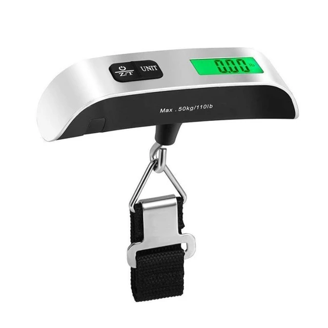 50kg Portable Electronic Hand Luggage Scale LCD Digital Display Balance  Scale Suitcase Travel Weighs Baggage Weight Tool - AliExpress