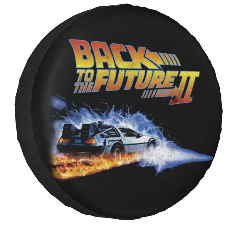 

Back To The Future Spare Tire Cover Bag Pouch for Mitsubishi Pajero science fiction film Car Wheel Covers