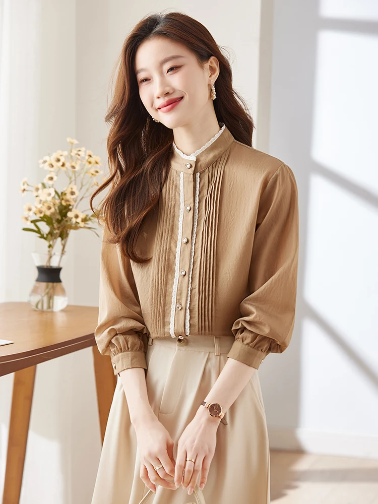 Stylish and elegant office, high quality, simple and intellectual temperament, women's shirts
