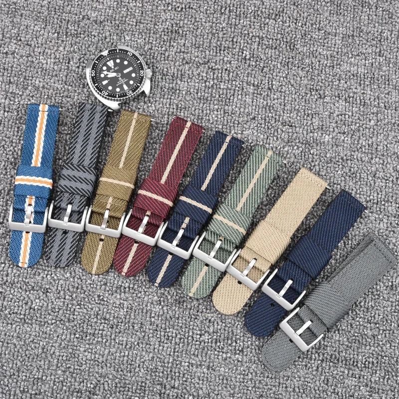 Durable Nylon Canvas Watch Band with Stainless Steel Buckle – Fast Release Design