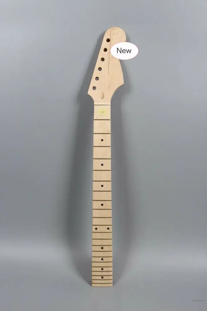 

22Fret Maple Guitar Neck 30 Inch Dot Inlay Maple Fretboard Long Scale Bolt on Heel with Back Strip Unfinished Guitar Replacement