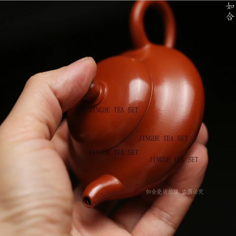 110ml purple clay ore red mud small jade milk teapot handmade Chinese Kung Fu tea set