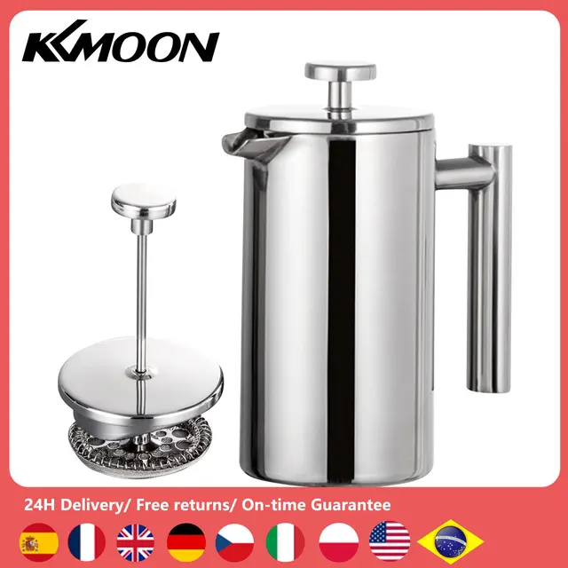 French Press Pot European-style Filter Press Hand-made Coffee Pots Doubleayer Brewing Stainless Steel Quality Coffeeware Teaware