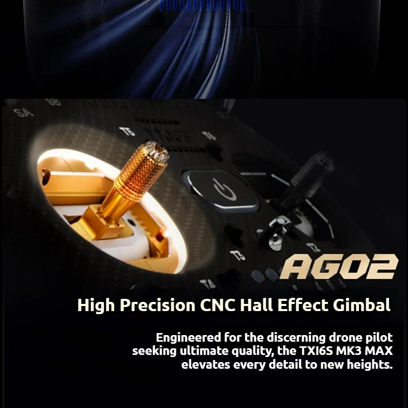Radiomaster TX16S MK3 MAX ELRS 2.4G CNC Hall Effect Gimbal AG02 JR Bay RC Transmitter X-Band TX Module For FPV Airplane Model thumbnail 3