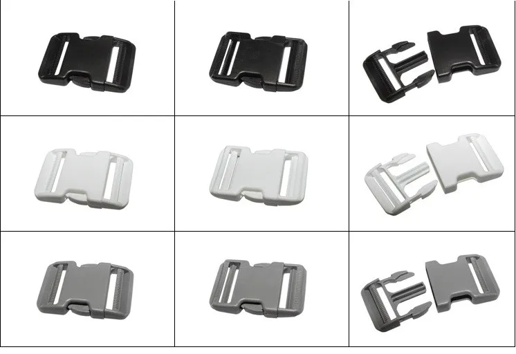 ABS-Kunststoff-Schnallenclip, doppelt verstellbar, Gepäckgurt, Gürtelschnalle, flache Schnellverschluss-Schnallen, 2 Zoll, 50 mm – Detail 5