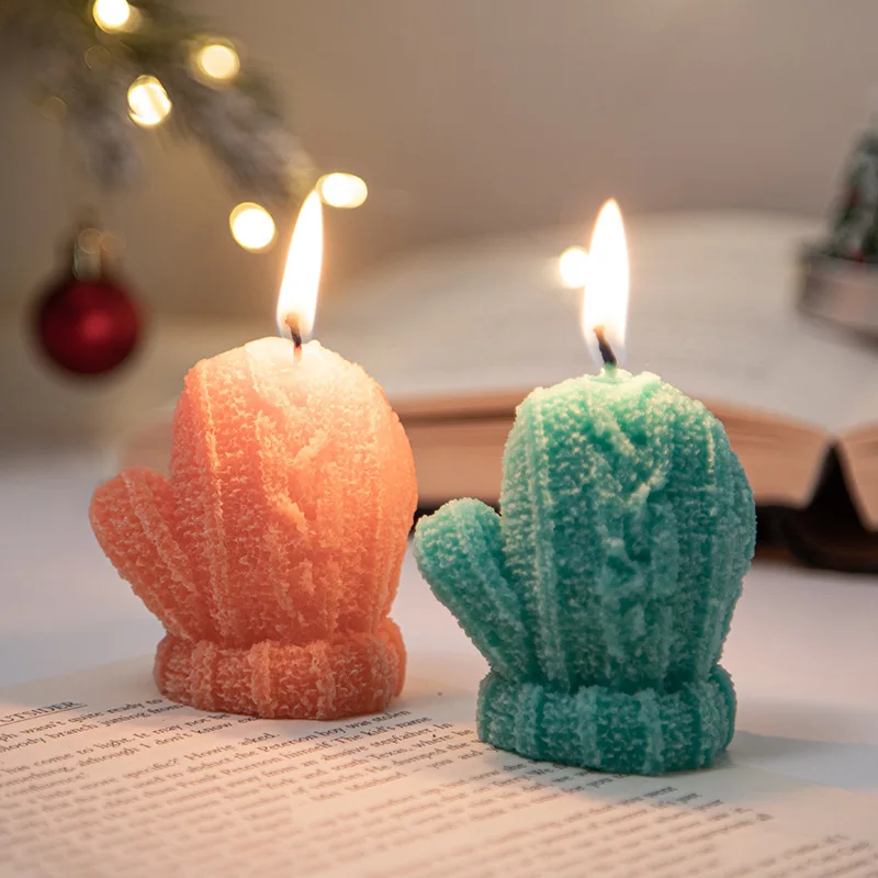 

Modern Home Decorative 3D Christmas Woolen Gloves Silicone Candle Mold DIY Setting Craft Epoxy Resin Plaster Aromatherapy Mould