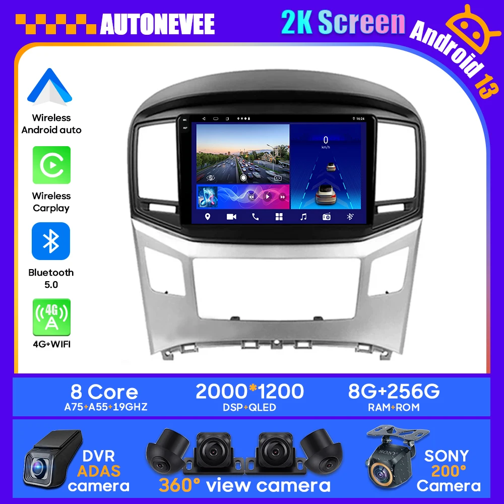 

Car Multimedia Player For Hyundai H1 Grand Starex 2015 - 2020 Carplay Wireless Android Auto Radio Player Stereo Head Unit 8 core