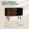 Georgina 45 Inch Solid Wood TV Stand, Under 10 Minutes Assembly Entertainment Center with Storage 2