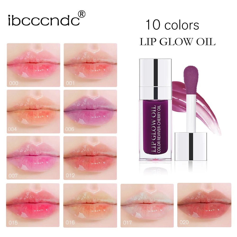 6ml Crystal Jelly Moisturizing Lip Oil Plumping Lip Gloss Sexy Plump Glow Oil Tinted Plumper Lips Makeup
