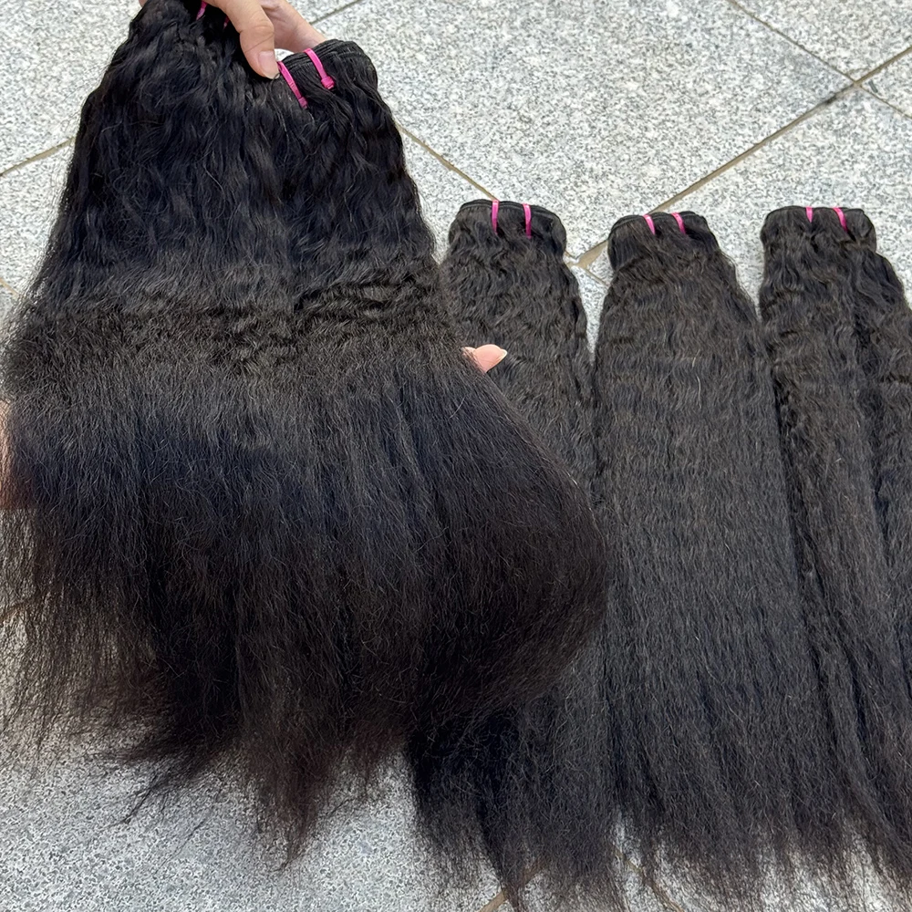 8-30 Inch Yaki Straight 100% Human Hair Bundles Kinky Straight Hair Bundles Weave Human Hair Extension 100g/Bundle