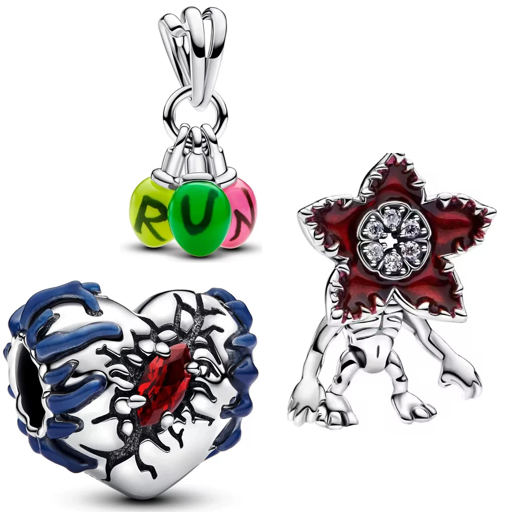 Charm Bracelet 925 Sterling Silver Adjustable 2026 Trending Red Monster Flower
