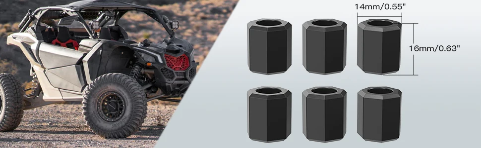 NICECNC Upgrade-Material, 6 Stück, Kupplungs-Druckrollen-Set für Can Am Maverick X3 Turbo Max R RR Sport Trail Commander 1000 Defender – Detail 3