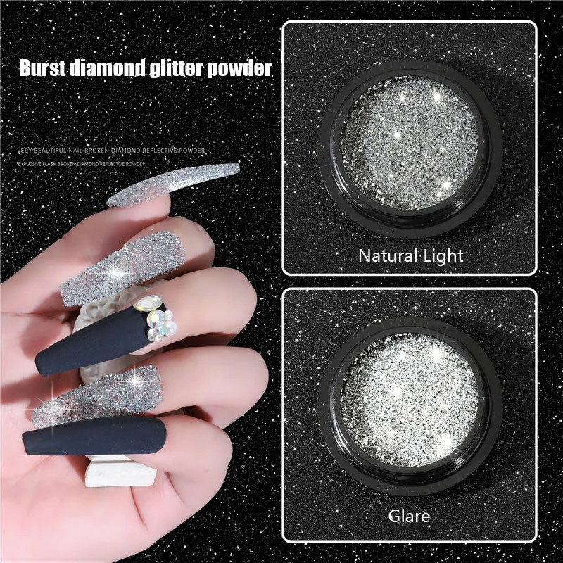 Explosive Crystal Crushed Diamond Powder Micro Drilled Wool Glitter