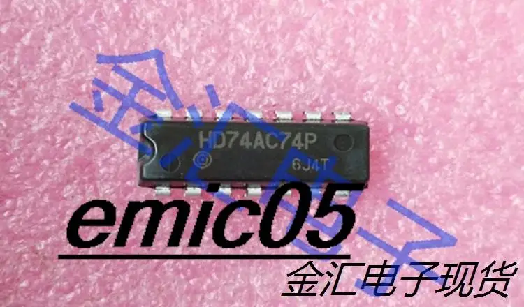 

10pieces Original stock HD74AC74P 14.DIP14