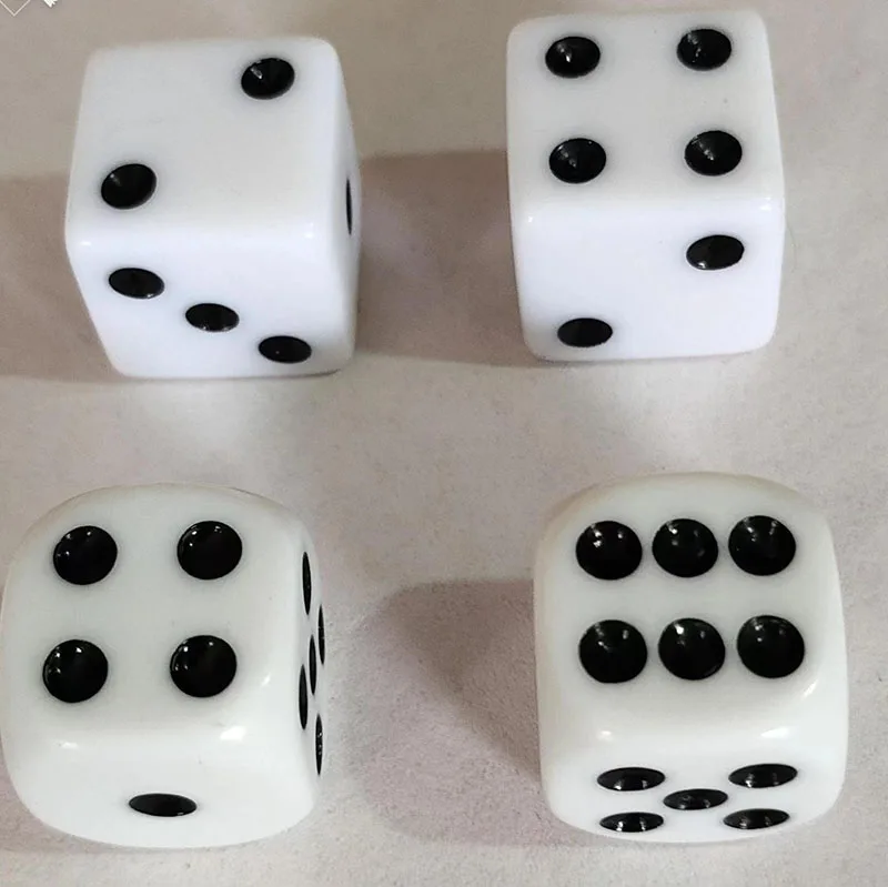 Dice Set White Dice Board Game Accessories 19mm 10pcs/set
