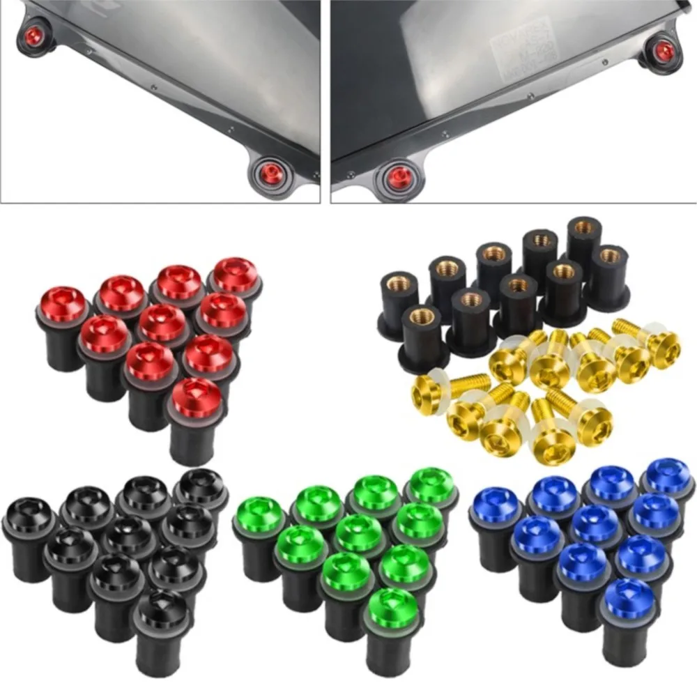 10 Pieces 5MM Windshield Bolt Windscreen Mounting Screw Kit For