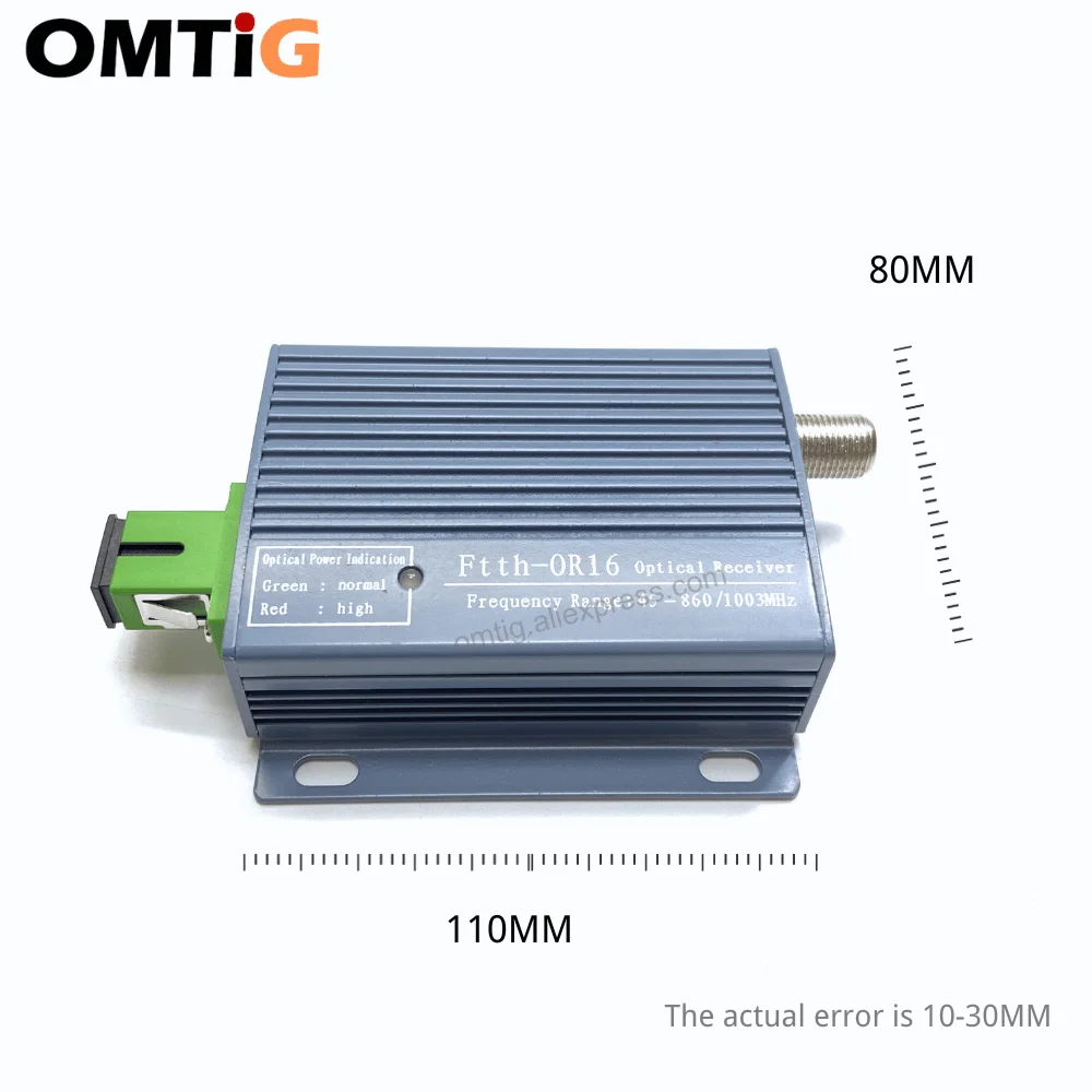 FTTH CATV Optical Receiver Fiber WDM Converter SC APC Duplex Connector Mini Mode with 1 Output RF Inch