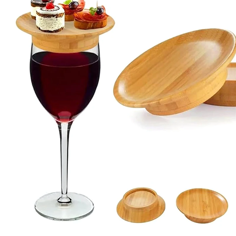 Charcuterie Wine Toppers 4pcs Decorative Coasters For Wine Glass Topper Appetizer Wine Glass Charcuterie Boards For Home Party