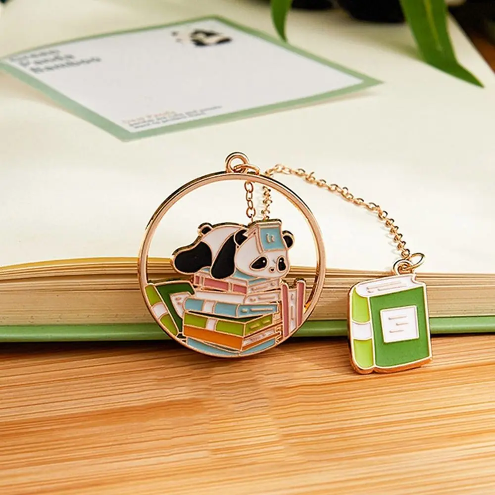 zinc alloy cartoon panda Bookmark panda cartoon Book Page Marker Reading Tool Book Paginator Metal Bookmark Lovers
