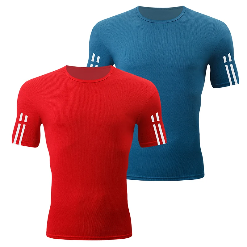 2/4 Pack Men's Quick-drying Sports Short Sleeve Solid Color Classic Joker Tee Running and Playing Sports T-shirt