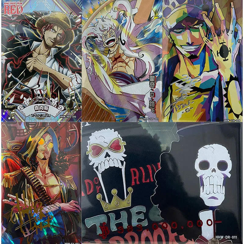 

Аниме ONE PIECE HOT STAMPING RED SLP EX CSR FLASH CARD Luffy Shanks Brook коллекционная игрушка