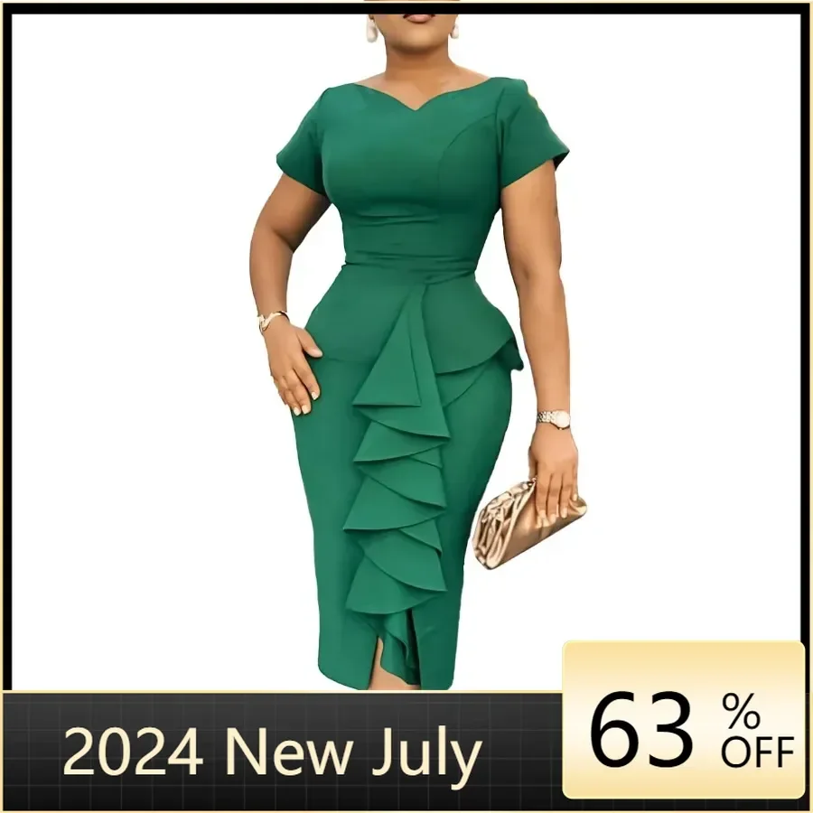 slim fit dress slacks Dark Green African Off Shoulder Satin Mermaid Bridesmaid Dresses - main image 0