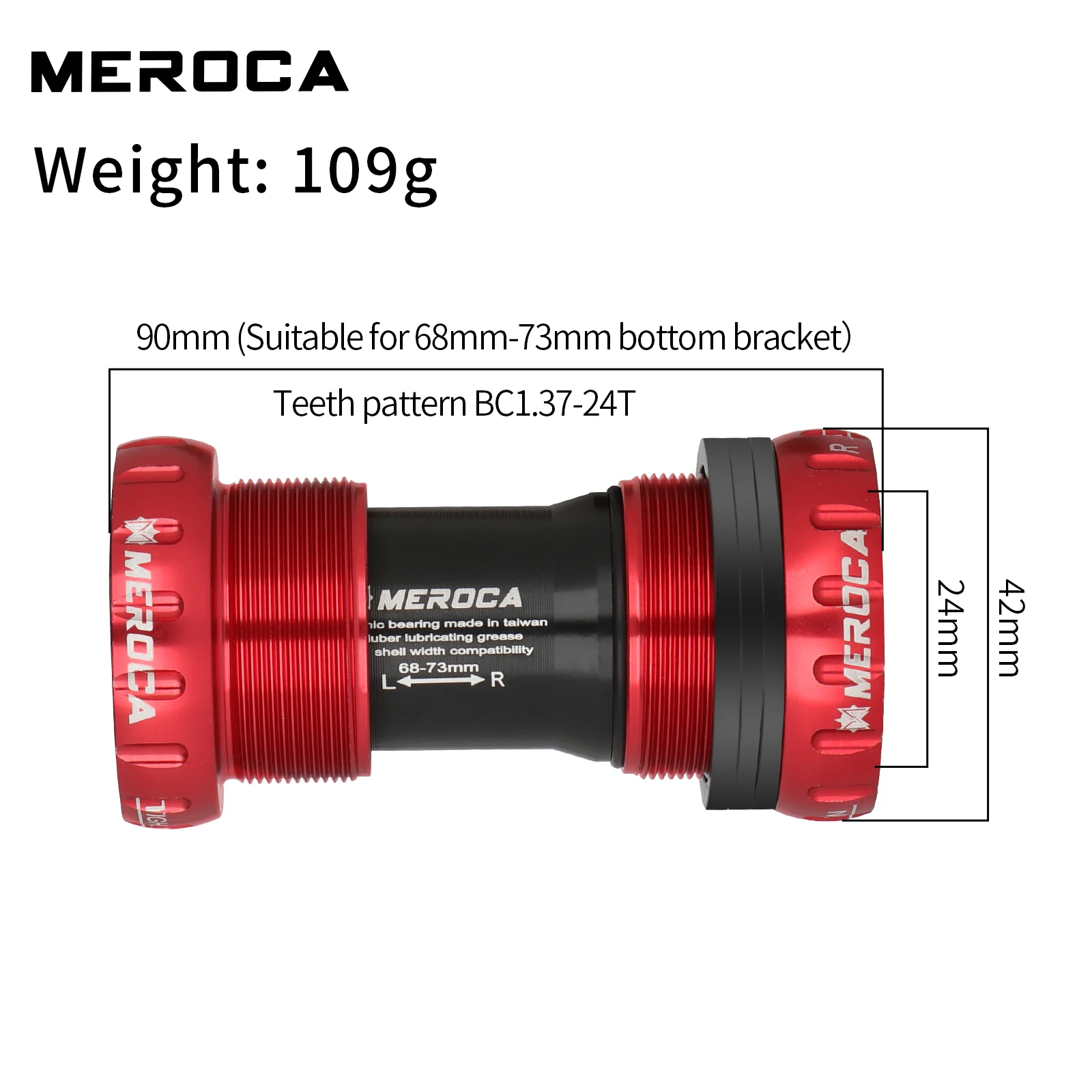 Roulement à billes céramique support inférieur vélo neuf 1 pièce 68-73