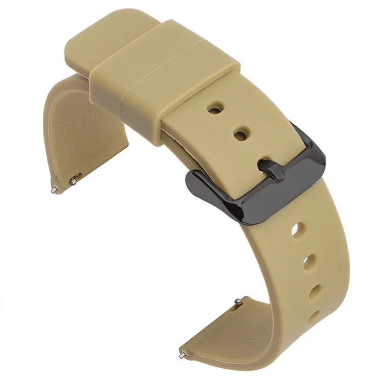 Universal Quick Release Waterproof Silicone Watch Band - Soft Rubber Replacement Bracelet (Various Sizes)