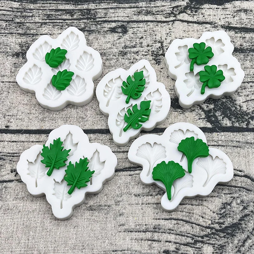 Palm Ginkgo Ahorn Monstera Deliciosa Blätter Silikon Sugarcraft Form Harz Werkzeuge Cupcake Fondant Kuchen Dekorieren Werkzeuge – Detail 9