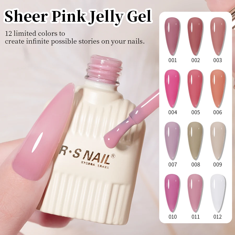 RS NAIL Jelly Transparent Gel Nail Polish