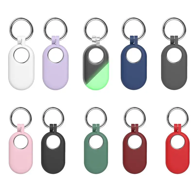 silicone Cover For Galaxyy Smarttag2 Protective Case Skin Cover keychain Shock Resistant Smart Tag Holder Case Thick Cover