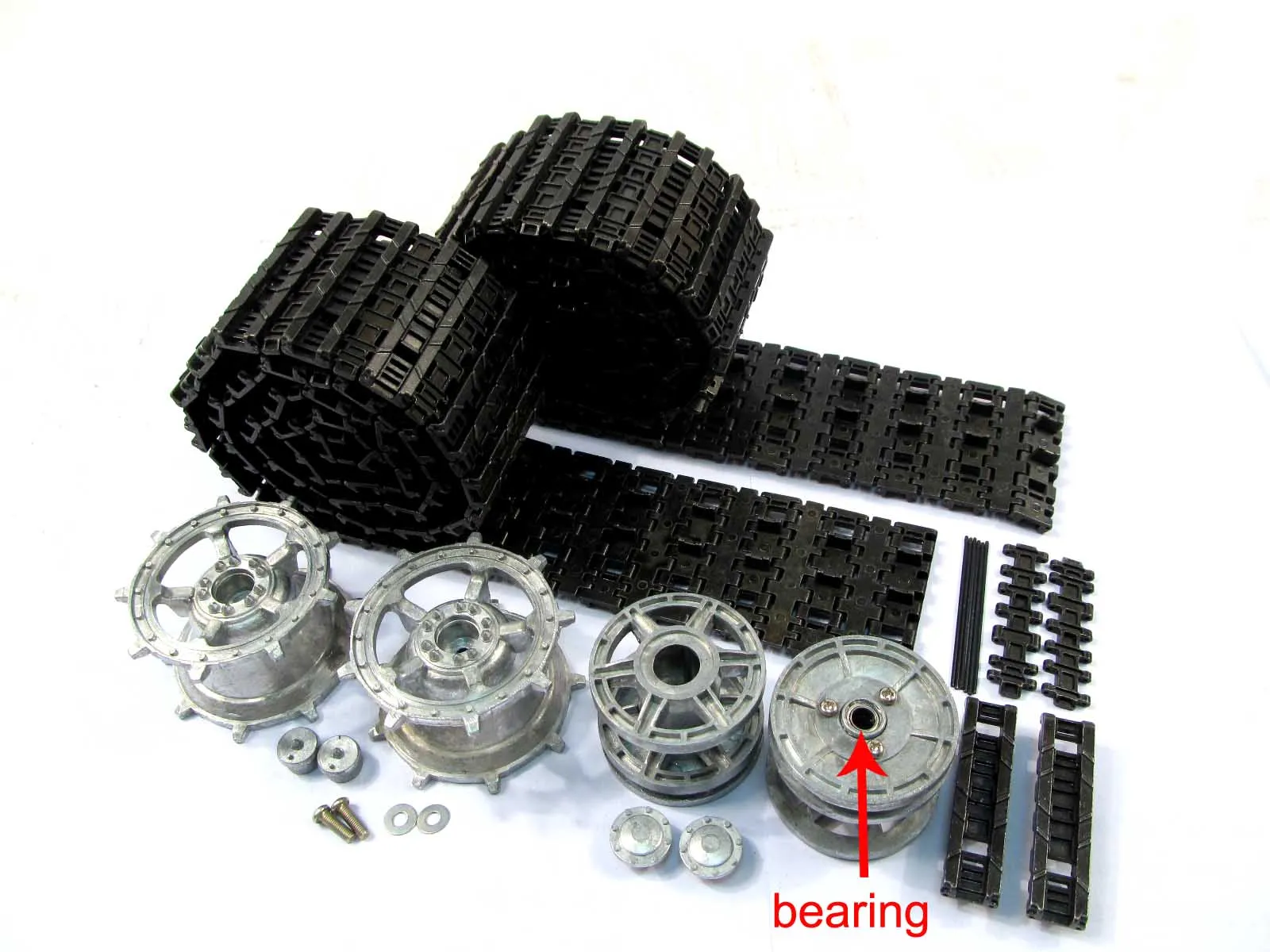 

Mato 1/16 Heng Long King Tiger RC Tank Metal Tracks Sprockets Idler Wheels MT078 Toucan Spare Parts TH00768-SMT8